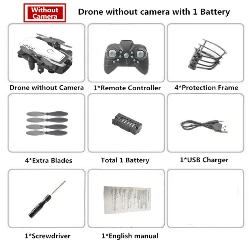 With retail box Мини Радиоуправляемый Дрон с камерой HD складной вертолет 0.3MP фиксированная высота маленький пульт дистанционного управления квадрокоптером Карманный Дрон Лучший подарок игрушки - Цвет: With retail box