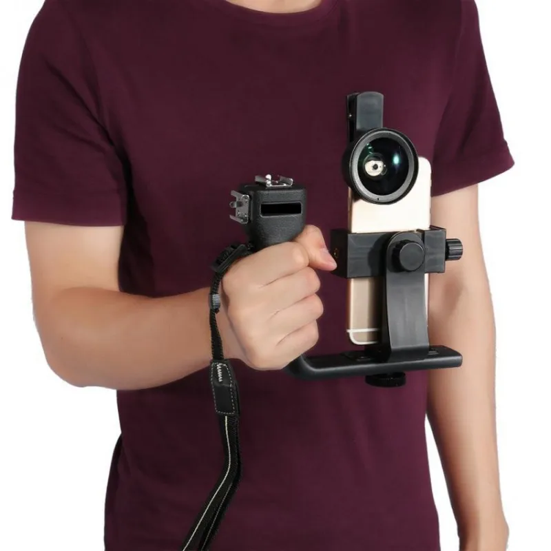 

Universal L Shaped Adjustable Handheld Bluetooth Stabilizer Rig Mount Kit Holder Lens for Smart Phone Camera estabiliza