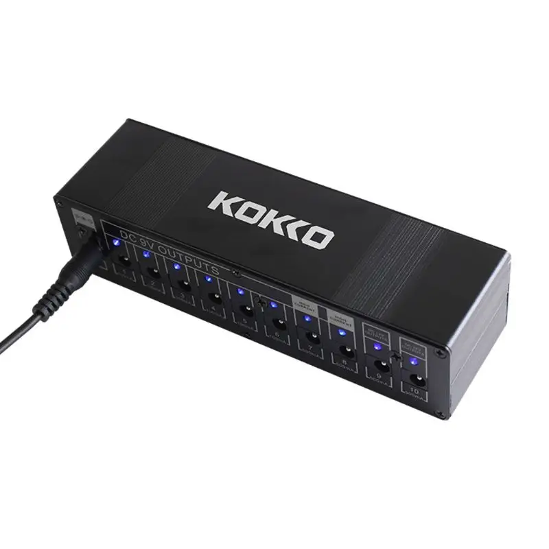 Гитарный педаль эффектов блок питания 10 изолированных выходов для 9 V/12 V/18 V педалборд
