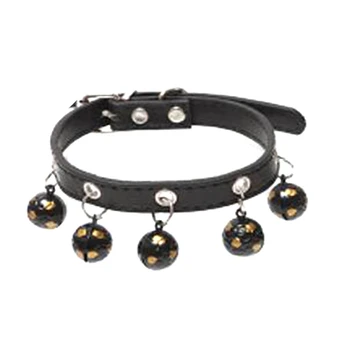 

Small Dog and Cat Traction Rope Cat Collar Bell Set Cartoon Bell Simulation Leather Traction Rope