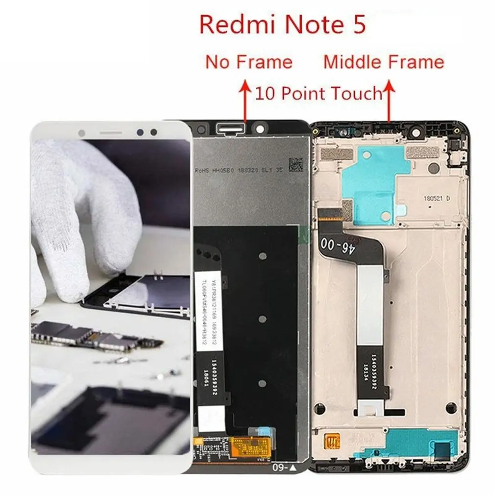Для Xiaomi Redmi Note 5 стекло ЖК-дисплей сенсорный экран в сборе Панель рамка экран дигитайзер Запасная часть