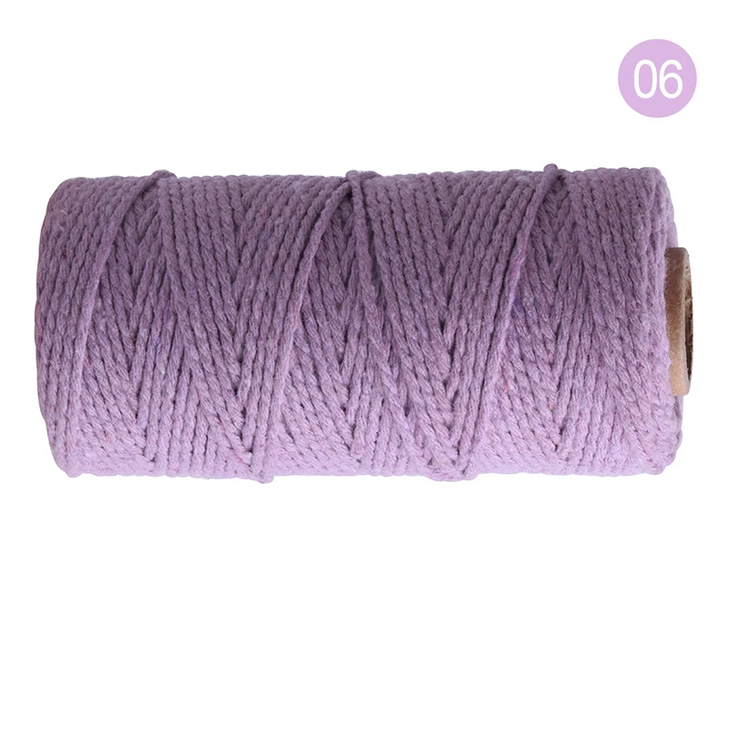 100% Cotton rope colorful twine macrame cord string thread for party wedding decoration accessory DIY cord 2mm*100m 