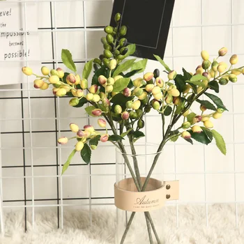 

high quality artificial flowers berries branch for wedding home decoration bridal bouquet accessories christmas fake flowers