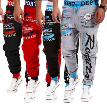 

2020 Fashion US Men's Slim Fit Urban Straight Leg Trousers Casual Pencil Jogger Cargo Pants Print Casual Pants