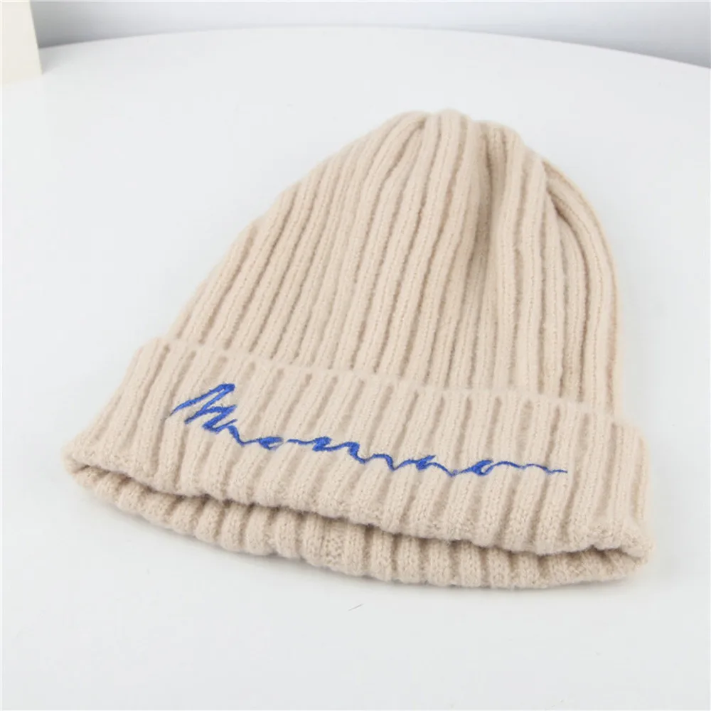 Toddler Kid Girl&Boy Baby Embroidery Winter Crochet Knit Hat Beanie Hairball Cap newborn photography props детские шапки