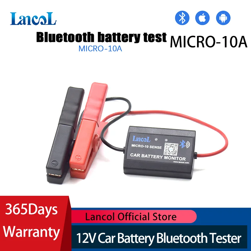 Lancol M-10 Bluetooth 4.0 12V Car Battery Monitor Tester Diagnostic Tool For Android IOS Digital Analyzer Battery Health