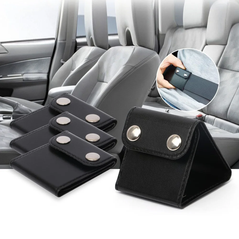 2* Регулятор ремня безопасности плечевой шейный ремень позиционер зажим протектор черный