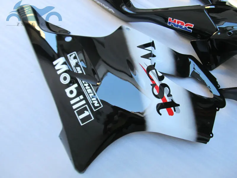 7 подарков впрыска обтекателя комплект Подходит для Honda CBR 600F4i 2001 2002 2003 CBR600F4i 01 02 03 Черный Белый ABS Обтекатели наборы HT27