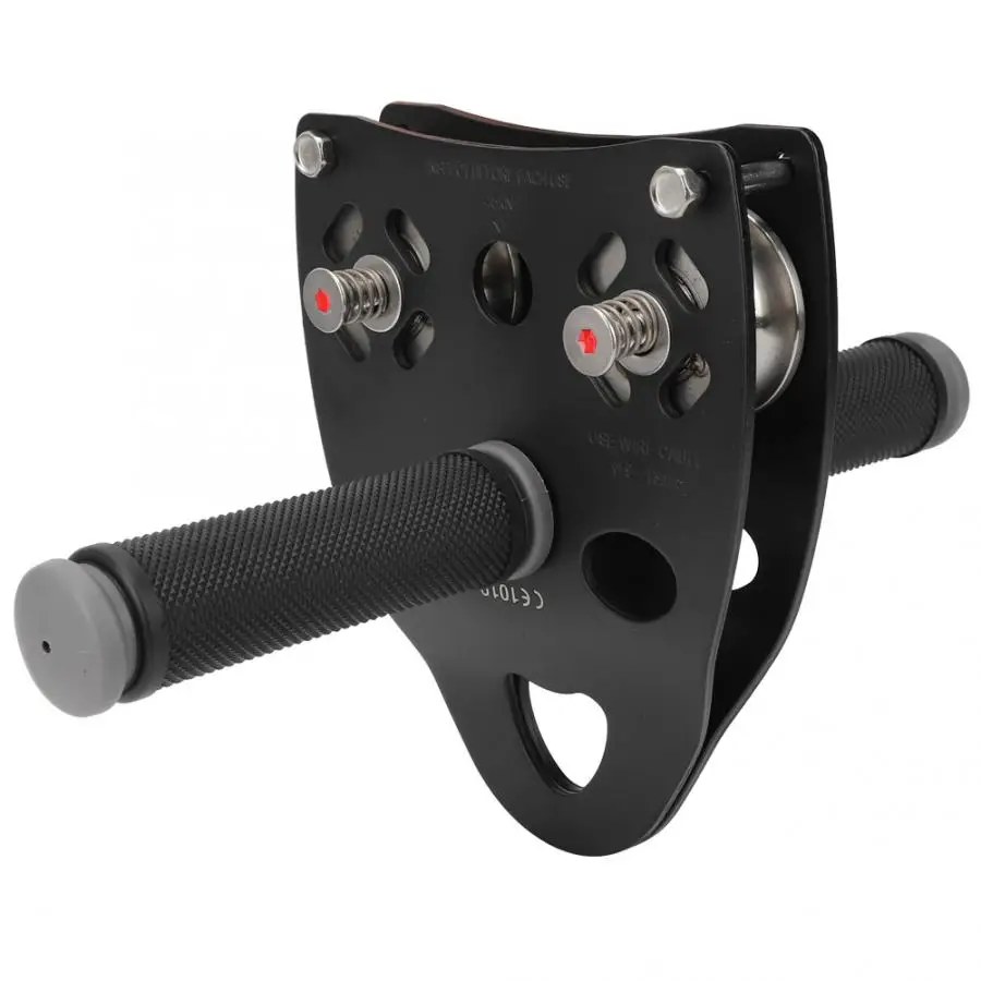 Outdoor Rock Climbing Handle Pulley Roller Gear Traverse Crossing Steel