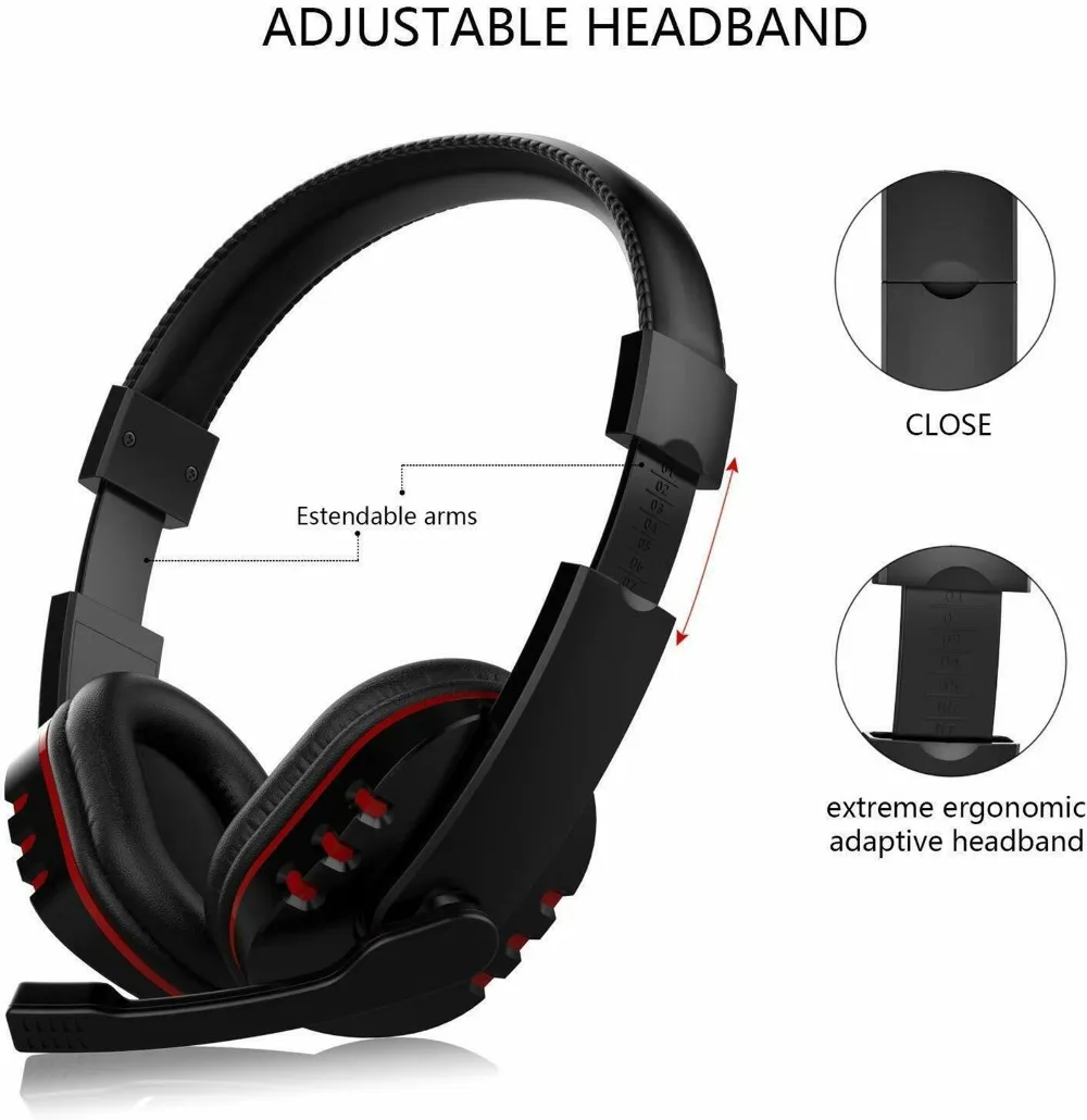 Cheap 3 5mm Wried Gaming Headset Music Stereo Surround Sound Headphone With Mic Volume Control For IPhone PS3 PS4 Xbox One 360
