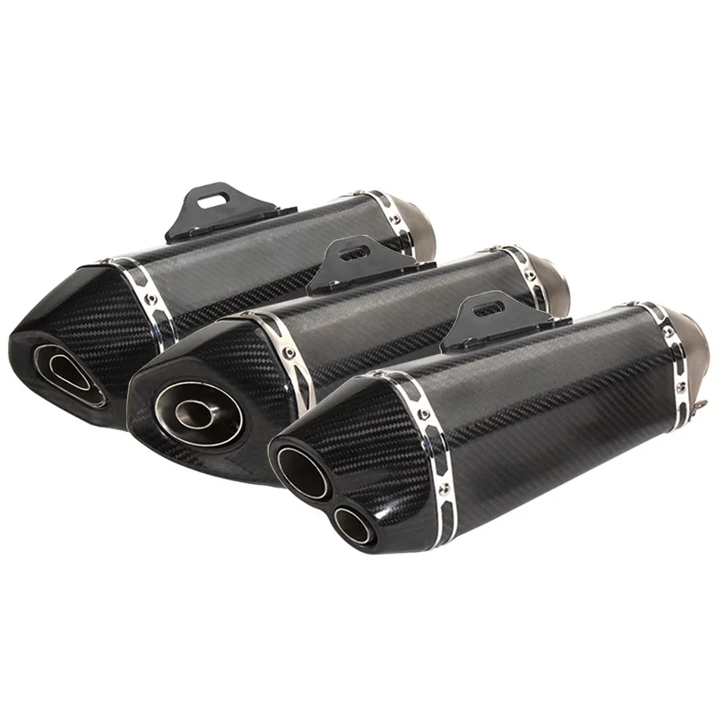 

Inlet 51mm Motorcycle Exhaust Muffler End Pipe Motorbike Pitbike Scooters Exhaust Slip On Carbon Fiber Escape Moto Universal