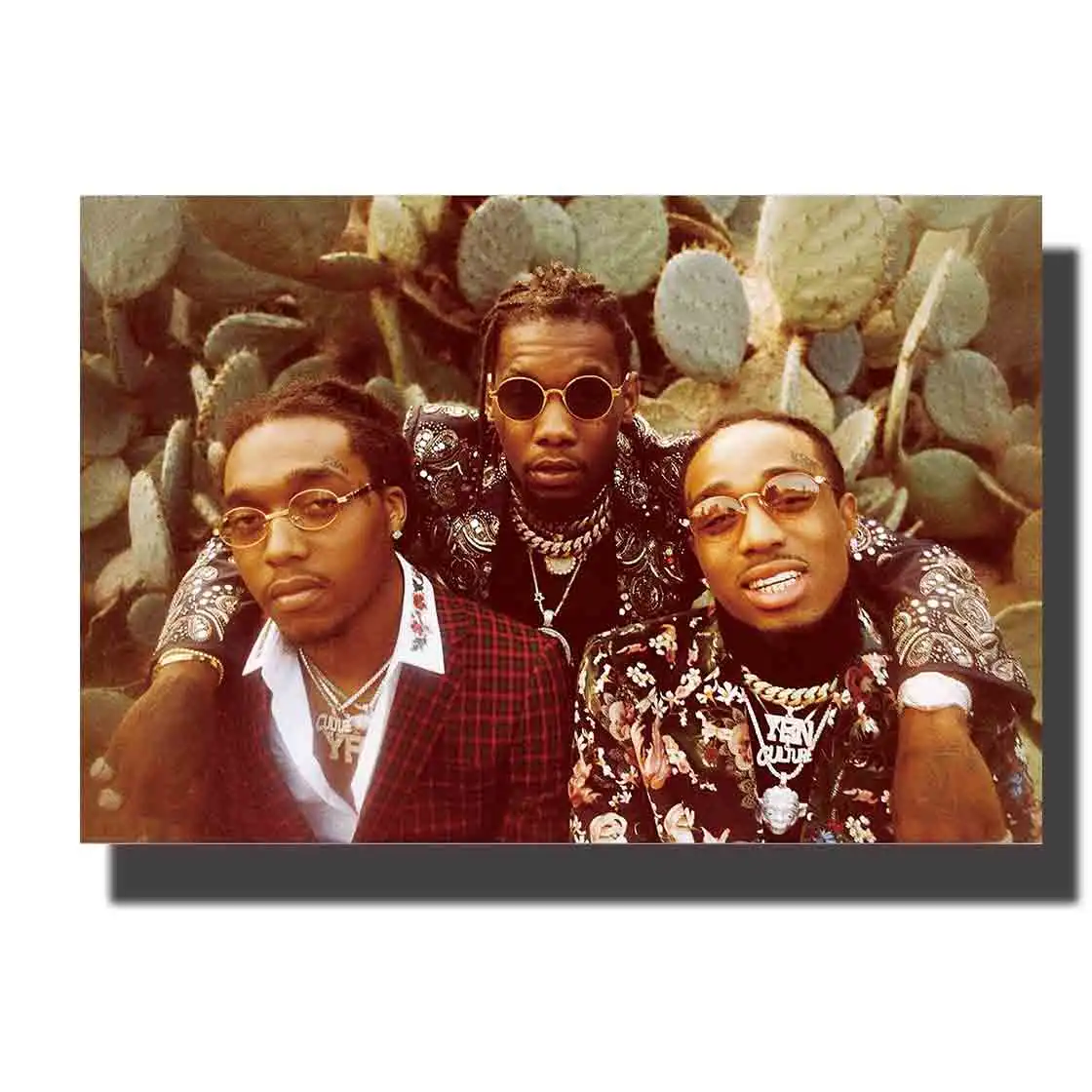 Художественный шелковый постер Migos на заказ Настенная картина с изображением