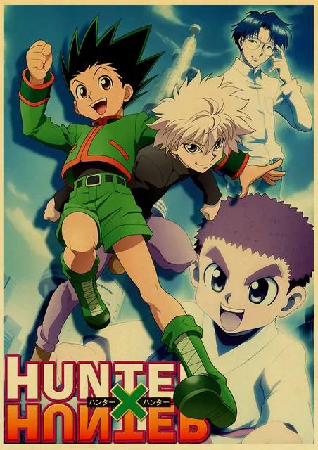 Clássico japonês Anime Hunter x Hunter Poster, pintura vintage
