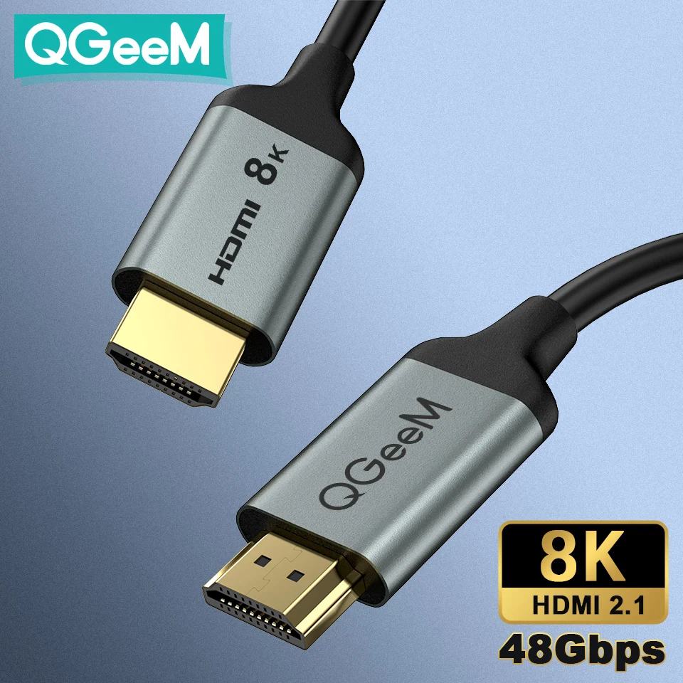 hdmi adapter QGeeM 8K HDMI Cable HDMI 2.1 Wire for Xiaomi Xbox Serries X PS5 PS4 Chromebook Laptops 120Hz HDMI Splitter Digital Cable Cord 4K spdif cable