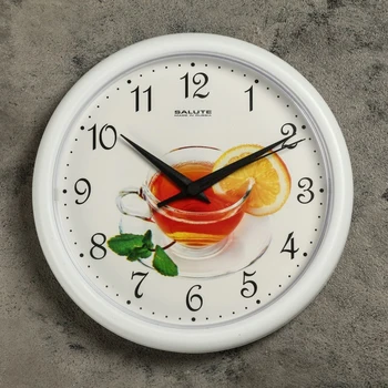 

Wall clock, series: Kitchen, "Tea", white rim, 24x24 cm 1130903