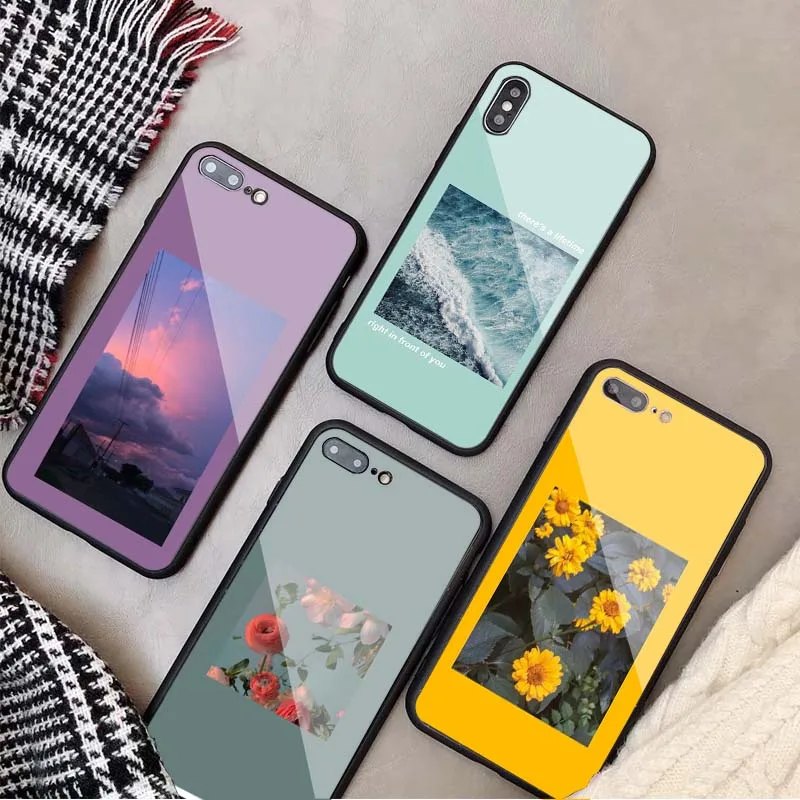 Чехол для телефона из закаленного стекла iPhone 5 5S SE 6 7 8 plus X XS XR Max 11 Pro | Мобильные