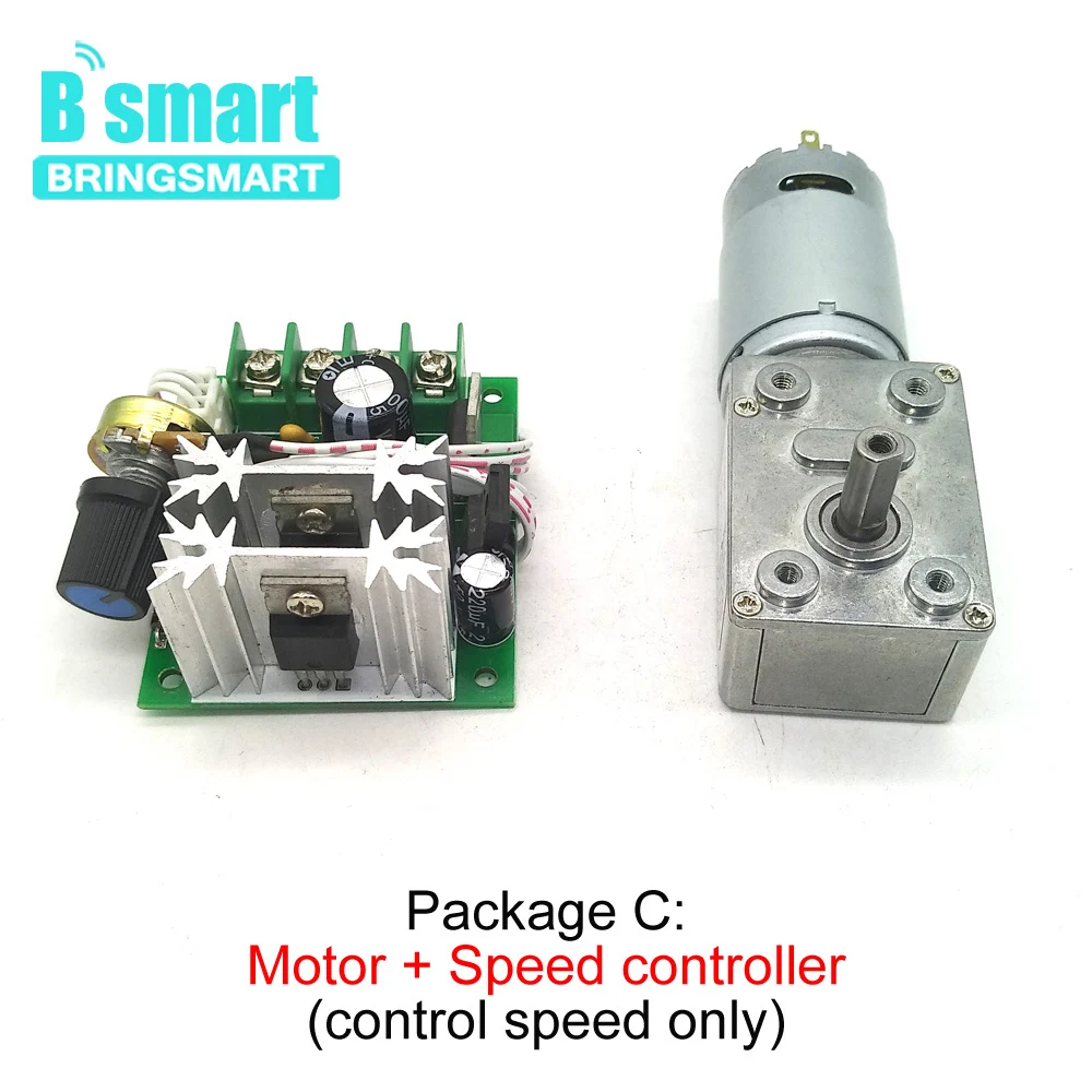 Bringsmart 12V червь Шестерни мотор-редуктор постоянного тока мини редуктор мотора червячным Шестерни коробка двигателя самоблокирующийся Шестерни ed мотор JGY-395