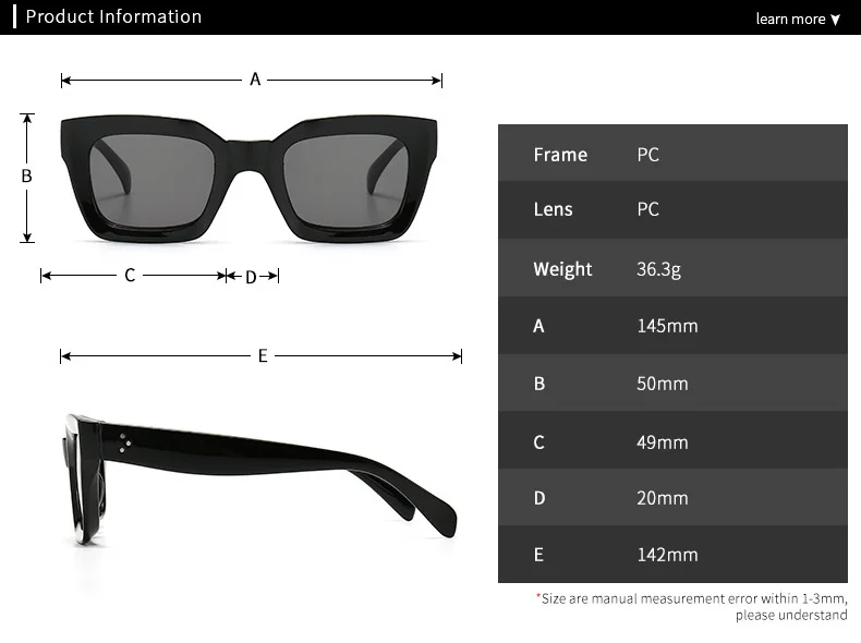 Square Sunglasses Women Retro Gradient Clear Lens Glasses_voghion.com