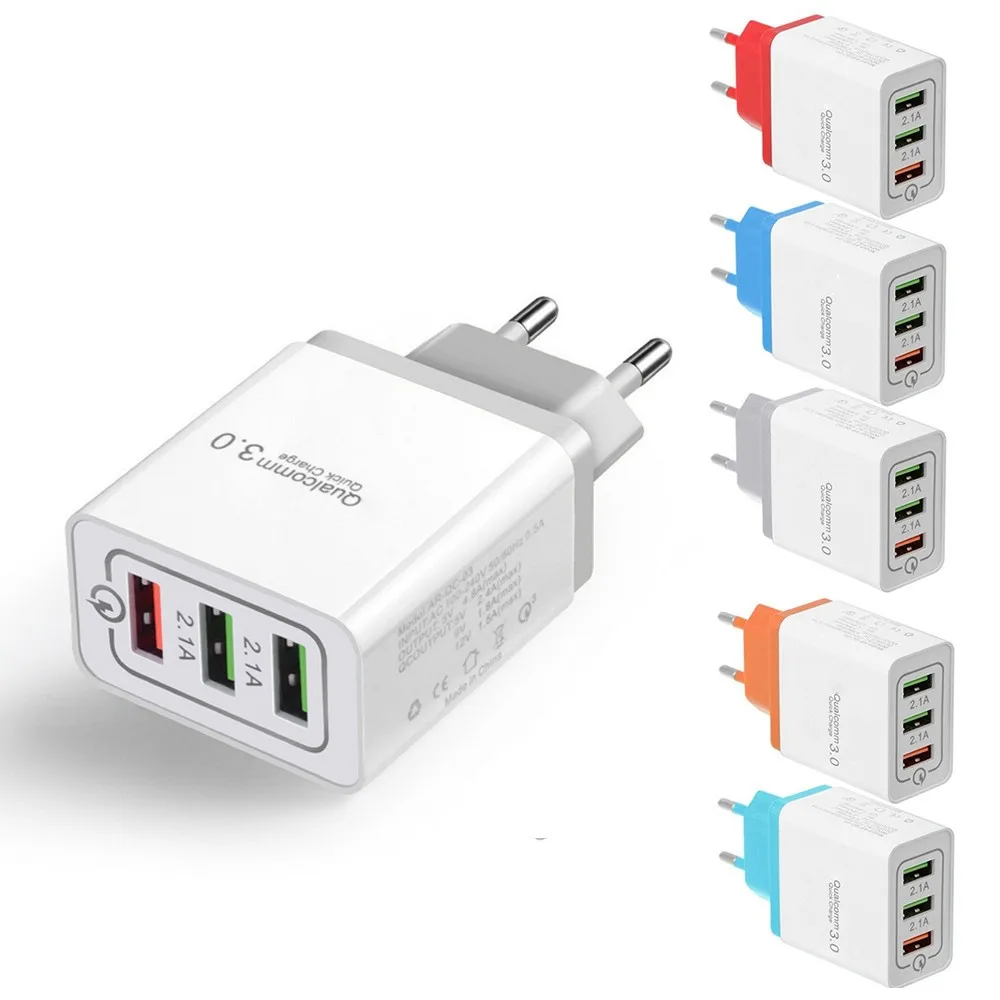 Ouhaobin 30 Вт 3-портовое usb-зарядное устройство настенное зарядное с двойным Быстрая