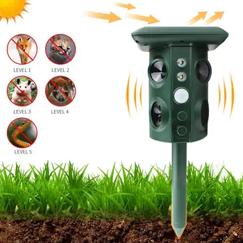 

SOLEDI 13.5KHz-28.5KHz Eco Friendly Ultrasonic Rat Repeller Garden Bird Cat Dog Mouse Insect Animal Electronic