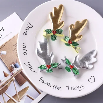 

1/2 Pcs Cute Christmas Children's Christmas Antler Hairpin Baby Girls Headdress Duckbill Clip Xmas Tree Hair Clip