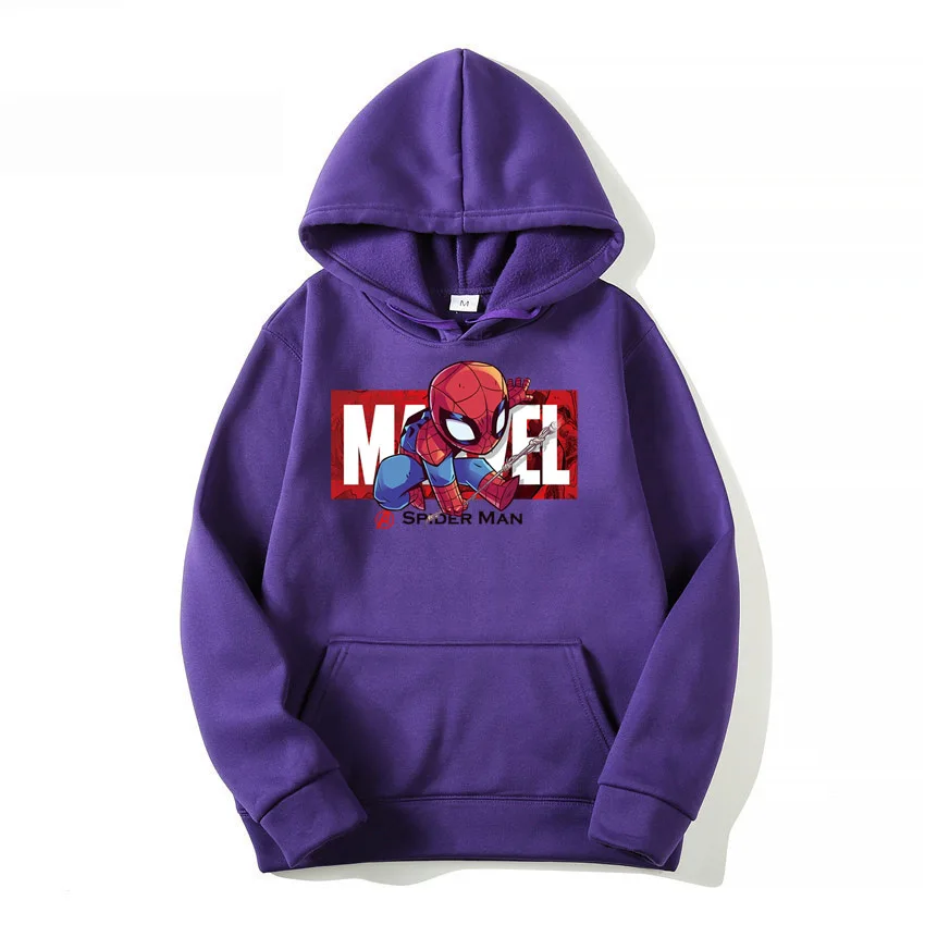 Men Spring Autumn Hoodies Sweatshirts Marvel Superhero Spiderman Print Unisex Streetwear moletom masculino Customized | Мужская одежда