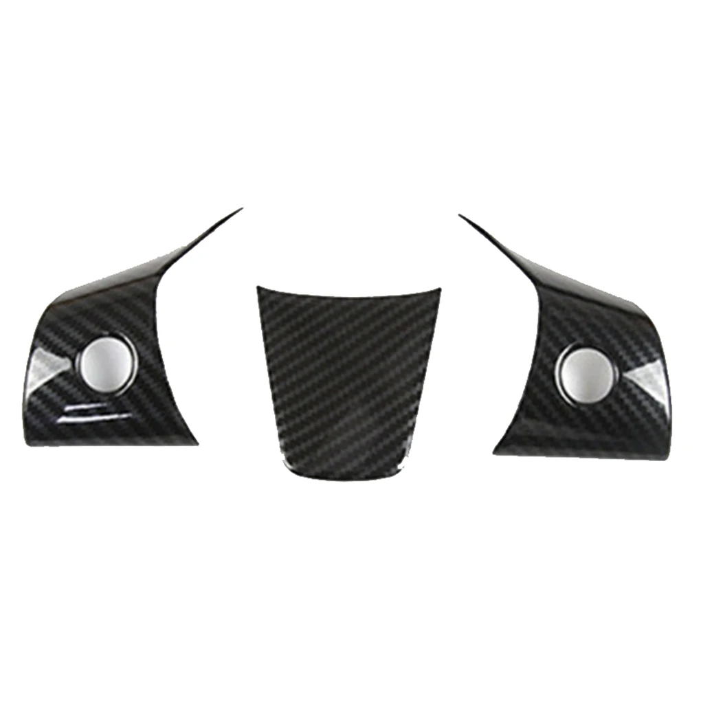 

Replacement For Tesla Model 3 3pcs/set Steering Wheel Decorative Sticker Carbon Fiber Trim Cover Decor