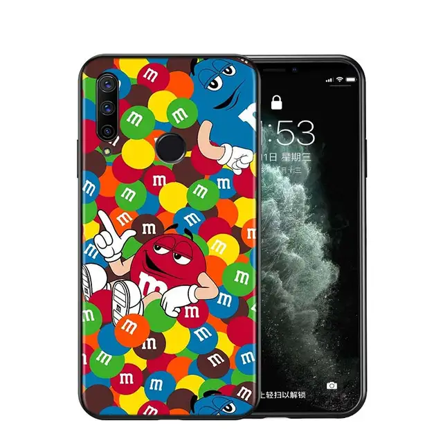 Silicone Cover Cute M&M‘s Chocolate For Huawei Honor 9 9X 9N 8S 8C 8X 8A V9 8 7S 7A 7C Pro lite Prime Play 3E Phone Case Style 11