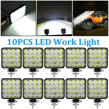 

OKEEN 10pcs 48W LED Work Light Bar Spot Beam Car SUV Off-Road Driving Fog Lamp 12V 24V LED Light Bar 27W 42W For Turck 4x4 Boats