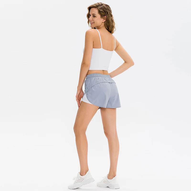 Yoga Shorts For Sports Shorts Running Shorts Yoga Shorts Workout Shorts Double Layer Women Sexy Trousers Fitness Gym Running Ladies Sport Athletic Tights Spandex Black