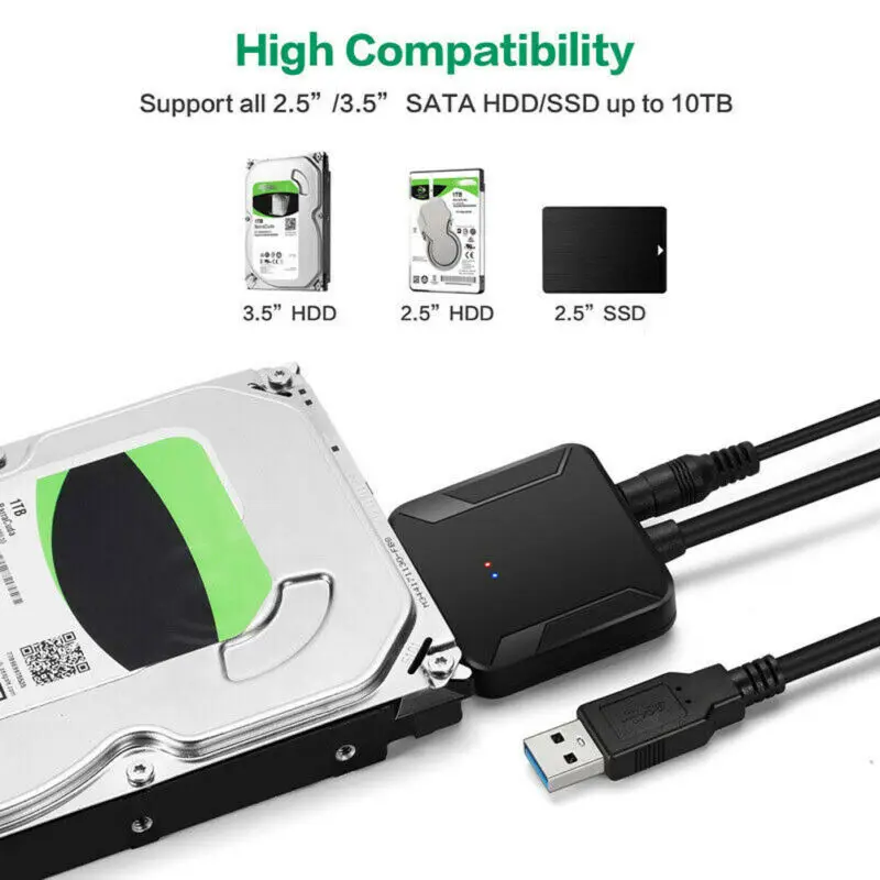 SATA к USB 3,0 2,5/3,5 дюймов HDD SSD жесткий диск конвертер Кабель линейный адаптер H