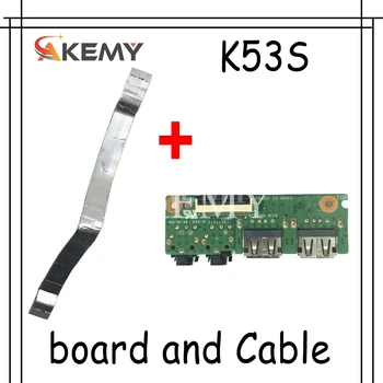 

free shipping For Asus K53 K53SV A53S X53S K53S K53SD P53S P53Sj K53E X53E A53E USB AUDIO JACK Audio board USB board
