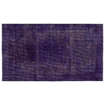 

Handmade Purple Vintage Overdyed Turkish Area Rug 140x245 Cm-4'7''X8'0''