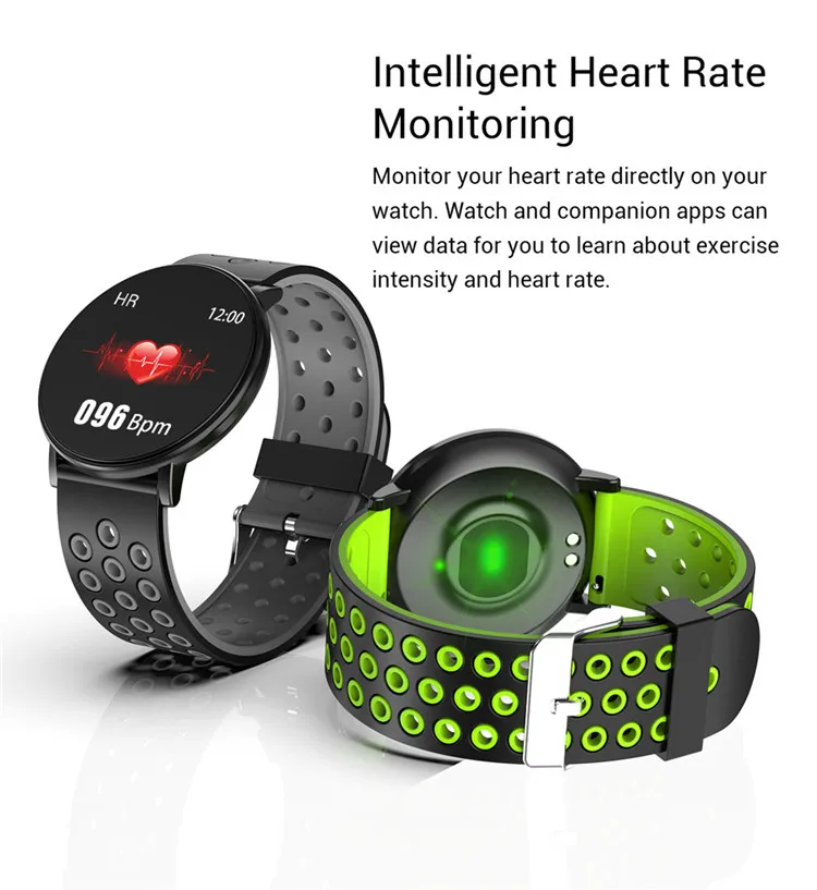 Smart Watch Men Blood Pressure Alarm Clock Round Waterproof Smartwatch Women Sport Health Heart Rate Wristwatch for Android IOS