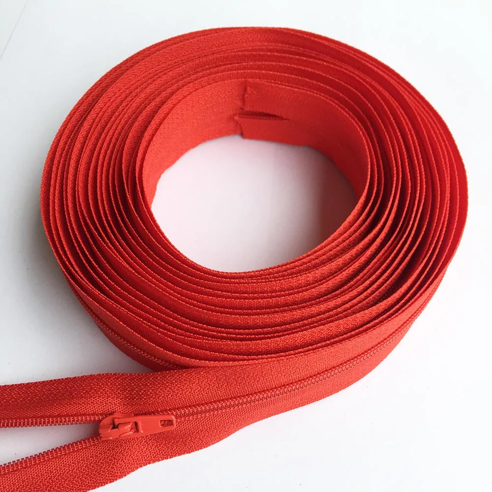 Versatile Nylon Zipper Rolls with Auto-Lock Sliders for Tailor Sewing Accessories