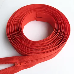 Adjustable Length Nylon Zipper Rolls with Auto - Lock Sliders for Tailor Sewing Projects (Red 162)
