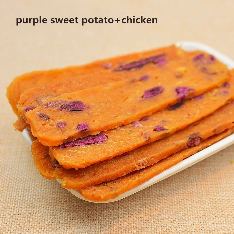 Fresh Vegetable Chicken Luncheon Meat Pet Dog Snacks Natural Vegetable Chicken Slices Puppy Snacks Fresh Breath Delicious Food - Цвет: 2