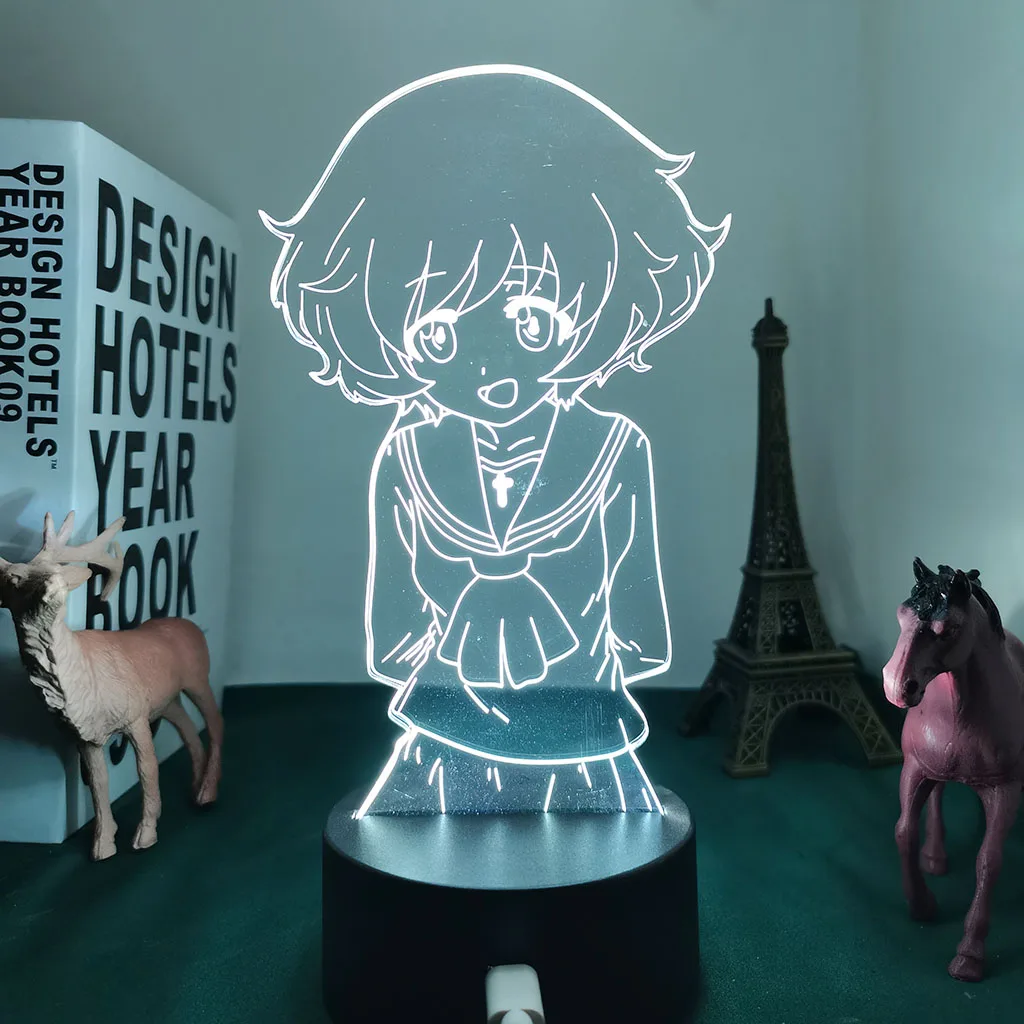 bright night light Anime Led Night Light Girls Und Panzer Yukari Akiyama for Bedroom Decorative Light Battery Powered Birthday Gift Manga Lamp battery night light