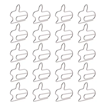 

20pcs Portable Durable Cartoon Metal Lightweight Paper Clips Paper Pins Note Clips for School