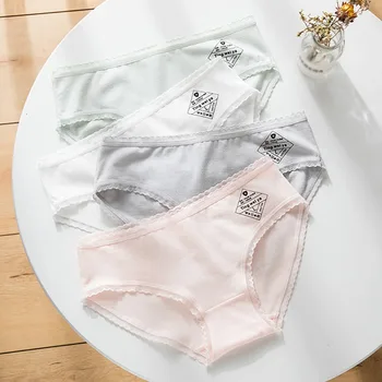 

ETOSELLWomen Mid-Rise Seamless Panties Ladies Sexy Lace Lingerie Female Cotton Briefs Underwear