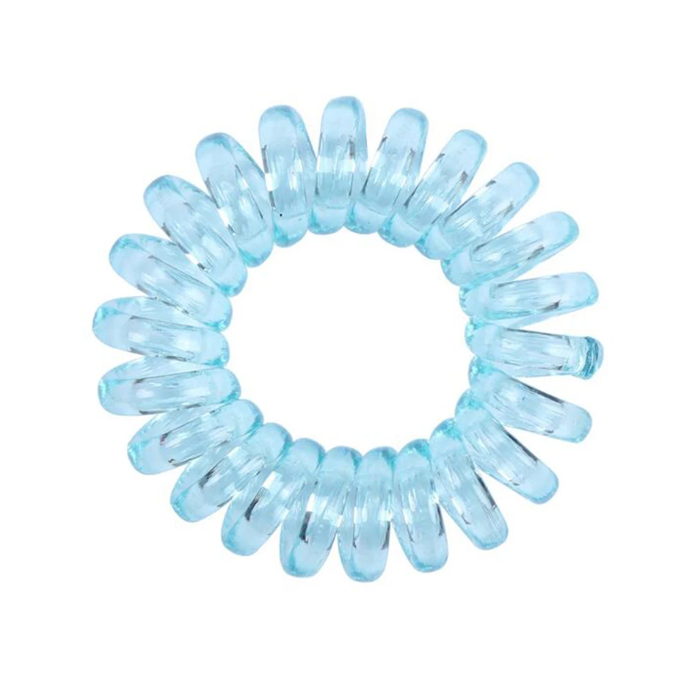 Новое поступление женские милые телефонные кольца для волос с коробкой для девушек модные резинки для волос милые резинки женские основные аксессуары для волос - Color: Blue