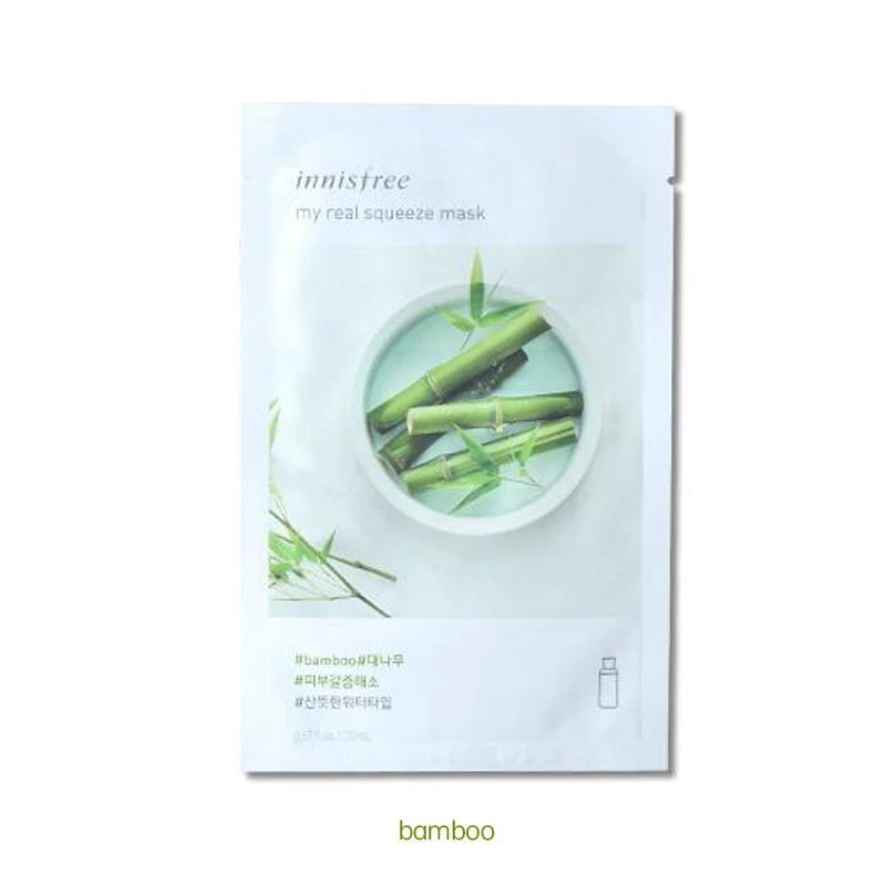bamboo Новинка, innisfree, это настоящее сжатие, маска, увлажняющая, контроль жирности, лист, маска, против старения, гладкая кожа, Корея, косметическая маска для лица - Цвет: bamboo