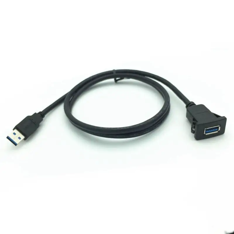 USB 3,0 папа-мама AUX флеш-Панель Крепление Удлинительный кабель для автомобиля Грузовик Лодка мотоцикл приборная панель