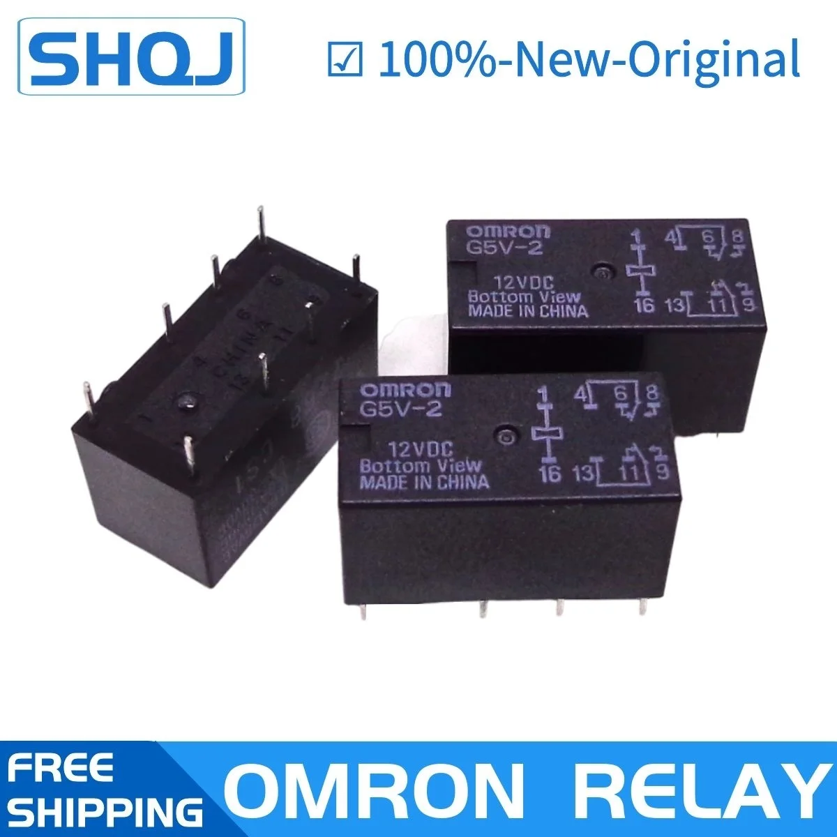 10PCS 12V Relais G5V-2-12VDC 2A Signal Relais 8PIN for Omron Relais 