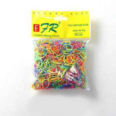 Fluorescent Color 1000 шт./упак., Детские аксессуары для волос, Мини одноразовый резиновый ремешок, разноцветные эластичные резинки для волос, резинка для волос для девочек, головной убор - Цвет: Fluorescent Color