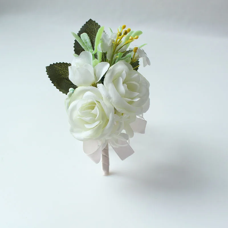 15171      wedding corsages groom boutonnieres flower silk  (6)