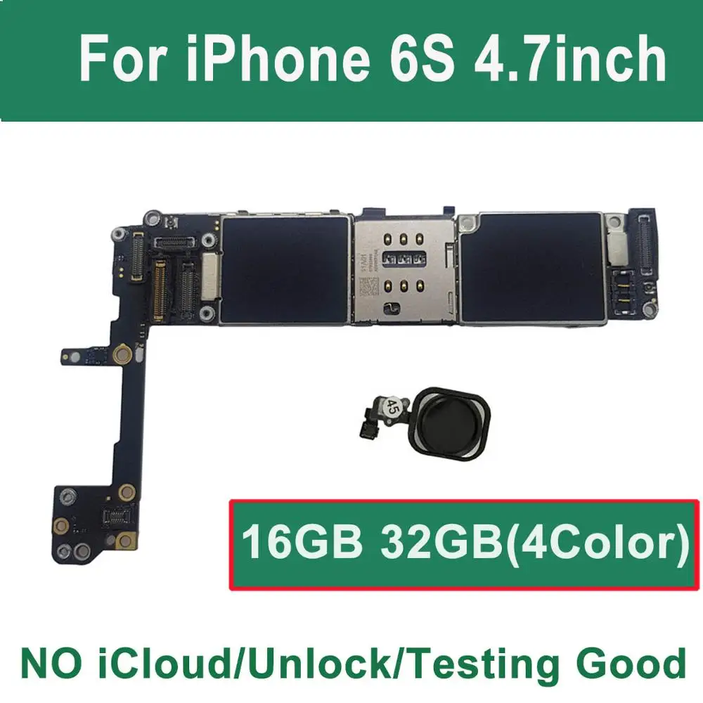 16 ГБ 32 128 iCloud разблокирована для iPhone 6S материнская плата Touch Id Черный Золотой