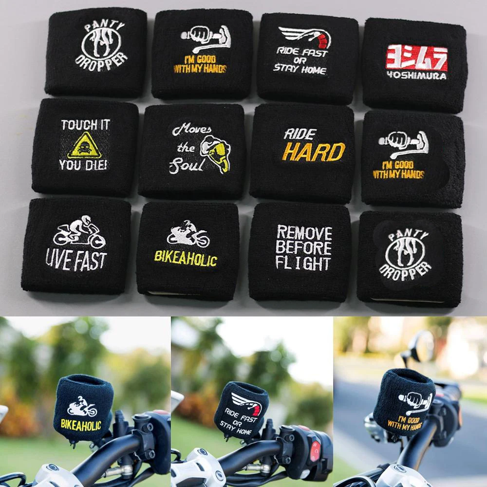 3DDIYMotorcycleFluidOilBrakeReservoirCoverSockForBMWYamaha