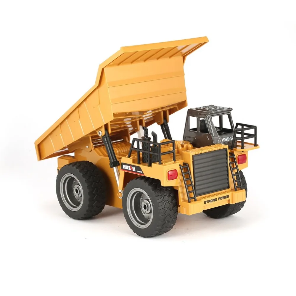 Горячая HUINA 1540 RC самосвал 1/18 2,4G 6CH сплав версия вращение на 360 градусов строительный автомобиль игрушка подарок для детей