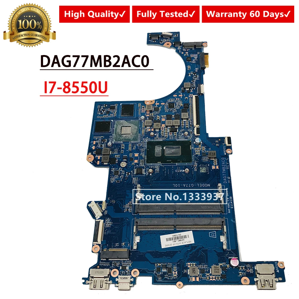 buy  For HP Pavilion Laptop 15-ck laptop motherboard L01687-001 L01687-601 DAG77MB2AC0 SR3LC i7-8550U Ma